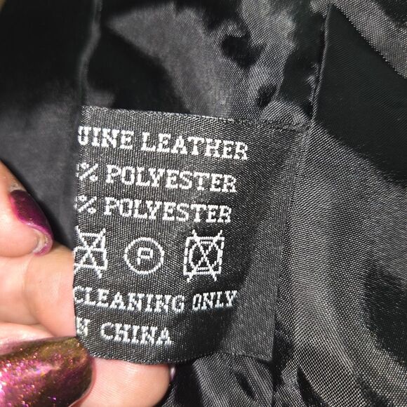 Leather Works Black Leather Men's Biker Vest Size XXL - Picture 6 of 7